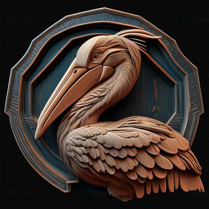 3D модель Петрос пеликан знаменитое животное (STL)